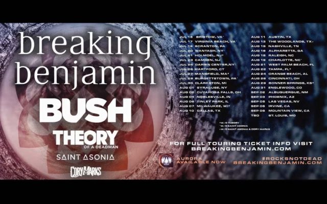 Breaking Benjamin Announces Tour with Bush & Theory of a Deadman